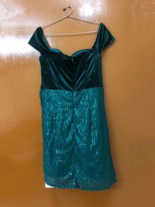 Urbanic Corset Off Shoulder Sequence Sexy Dress