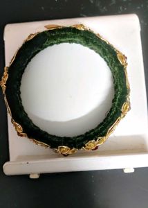 Floral Bangle Set - Gold &amp; Red nd mattle  s