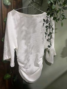 Littlebox Off White Textured Top - XS