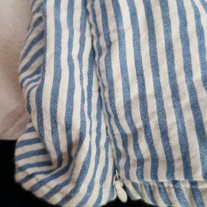 Striped Ruched Crop Top