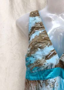 Boho Tie-Dye Maxi Dress with Sequins
