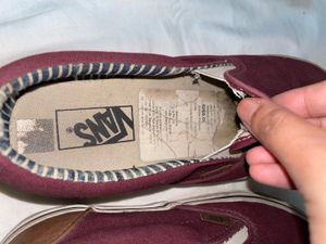 VANS Maroon Slip-On Canvas Sneakers (UNISEX)