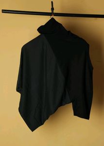 Black Green Panel V Neck Tshirt- Brand New