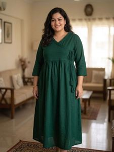 Elegant Green Ethnic angrakha style kurta