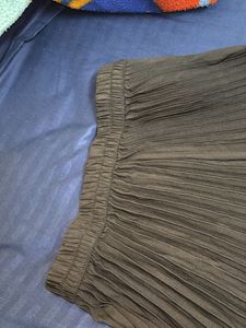 Black Pleated Midi Skirt