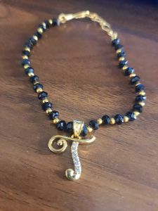 Braclelet With Stone Studded Initials