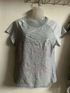 Women's Grey Graphic T-Shirt