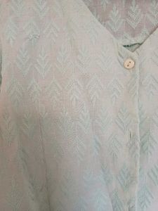 Mint Green Puff Sleeve Top/Shirt
