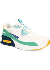 Stylish White &amp; Green Sneakers