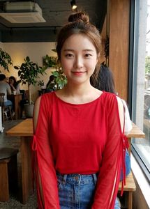 Chic Red Cold Shoulder Tie-Sleeve Top