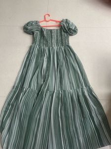 half shoulder long gown