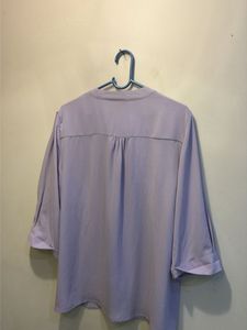 Lilac Button-Up Blouse