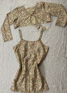 Custom desi corset back Kurta Set with Jacket