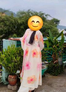 Elegant Floral Print Kurta Set
