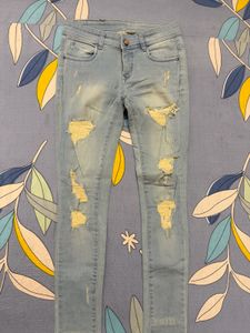 Light Wash Distressed Jeans