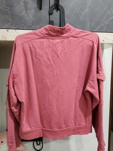 Pink Cropped Sweatshirt
