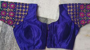 A Violet Colour Embroidered Readymade Blouse