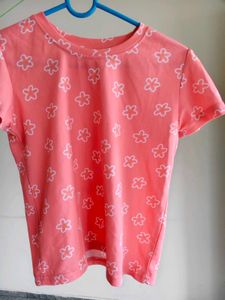 Cute Coral Floral T-Shirt