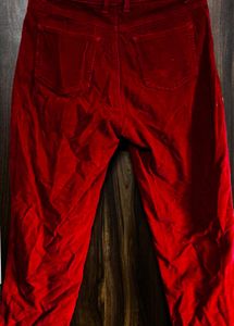 Red Velvet Pants