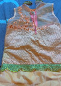 Designer Peach Lehenga Choli