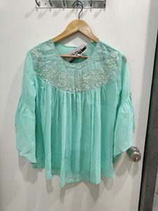 *New*Embellished Teal Top