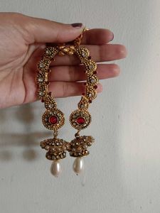 Stunning Jhumka Earrings with Pearls