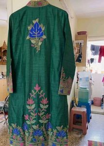 Embroidered Green Kashmiri coat