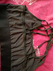 Black Sports Bra with Criss-Cross Straps