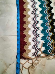 Men's Geometric Pattern Knit Scarf