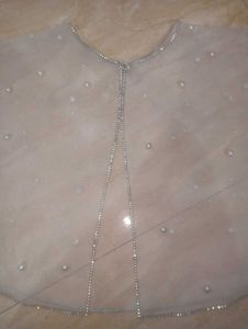 Embellished Pearl Cape Shawl