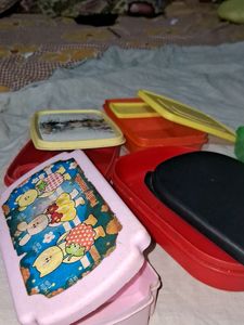 5 Tiffin Boxes Used But Looks Good Ready To Use