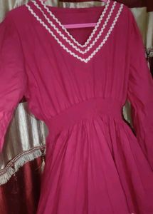 Elegant Fushia Tiered Gown
