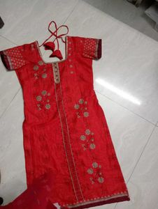 Red Floral Print Kurti