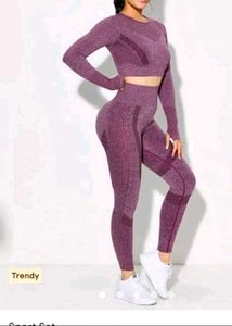 Athletic Seamless Crop Top &amp; Leggings Set