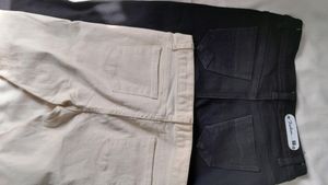2 High Rise Skinny Jeans Black &amp; White