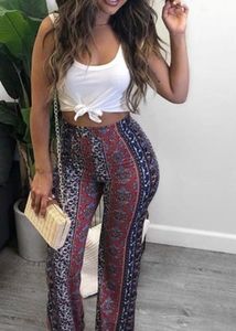 Pinteresty Boho Print Flare Pants