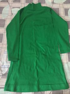 Green Turtle Neck Kurta