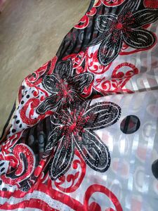 Beautiful synthetic Saree with readymade blouse