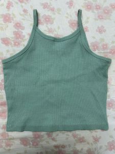 ZARA -Green Floral Crop Top 🍀