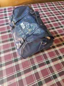 Shiny Blue Satchel Bag