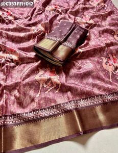 Dola Silk Kalamkari Print saree