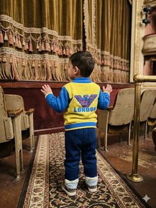 Kids Blue & Yellow "London" Sweater