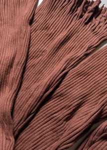 Brown ribbed pants