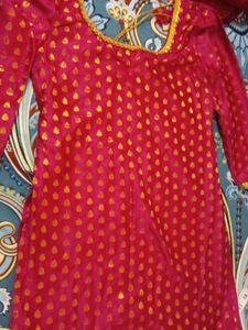 Vibrant Orange and magenta pink sharara an