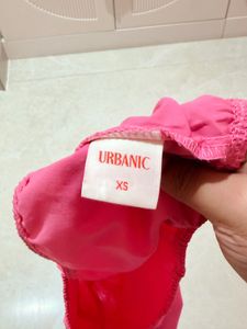 Hot Pink Button-Up Crop Top