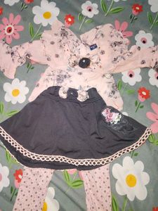 Cute Floral Top & Skirt Set