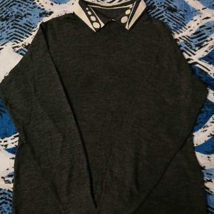 Stylish Grey Pullover Sweater