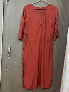 Red Cotton Kurta for small & medium