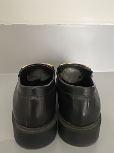 Stylish Black Loafers with Gold Hardware