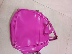 Pink Polka Dot Bow Backpack Bag